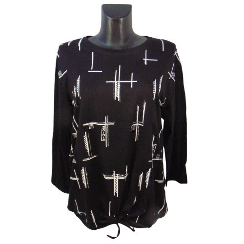 Джемпер жіночий котон L чорний Levisha L2707, фото 1