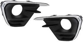 Решітка бампера права Chevrolet Spark 15- (M400) , чорна з хром молдингом (Тайвань). 95286425