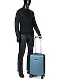 Валіза Франція мала S блакитна 55х35х20+3см/38л/2.6кг/Worldline 627, фото 10