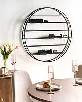 Кругла підвісна винна полиця ANNACOTTY, металева, чорна