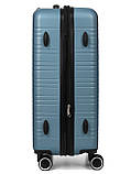 Валіза Франція середня M блакитна 66х44х28+3см/74л/3.5кг/Worldline 627, фото 7