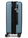 Валіза Франція середня M блакитна 66х44х28+3см/74л/3.5кг/Worldline 627, фото 8