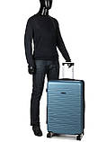 Валіза Франція велика L блакитна 76х49х31+3см/110л/4.2кг/Worldline 627, фото 10