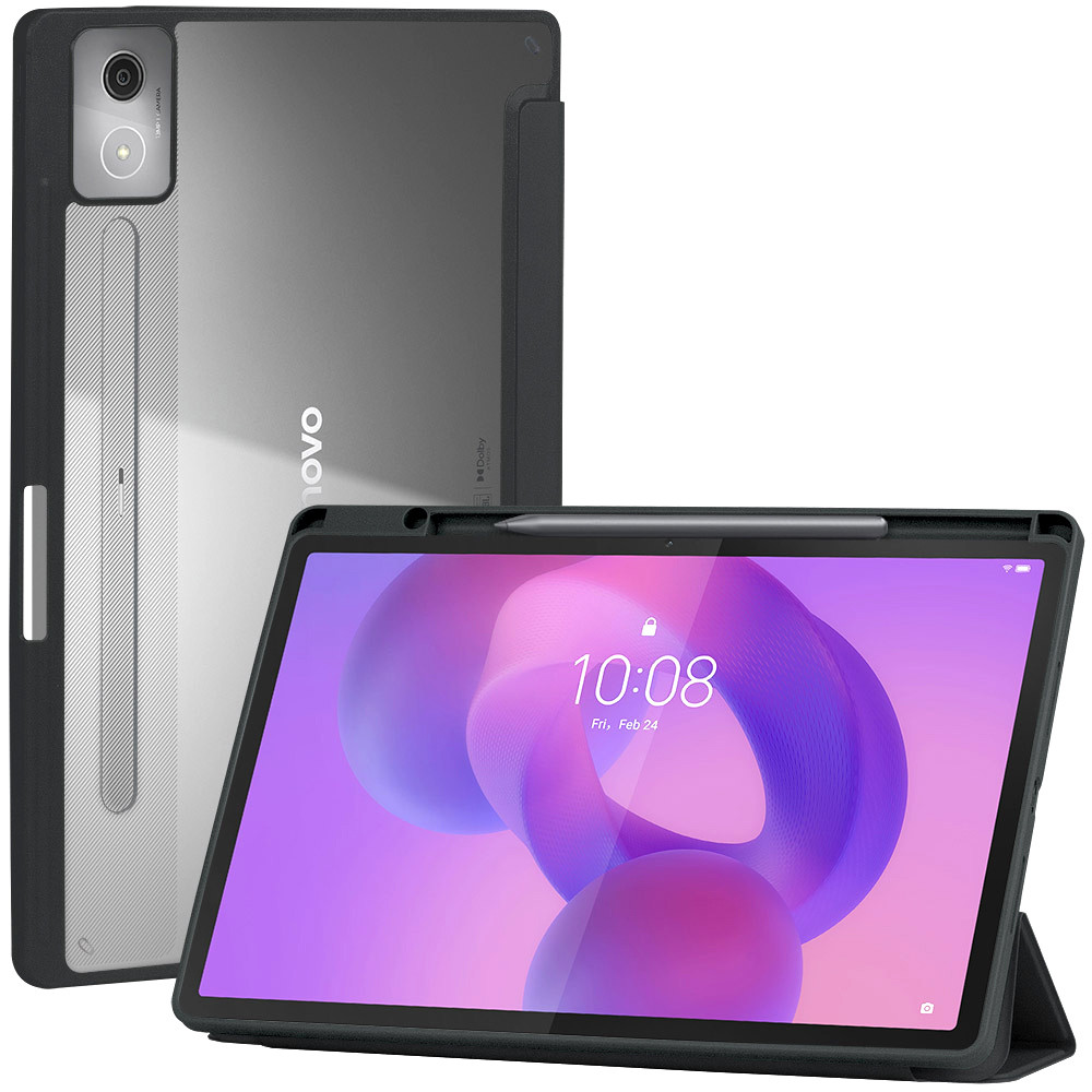 Чохол Clear Acrylic Lenovo Idea Tab Pro TB373FU / Xiaoxin Pad Pro 12.7" (2025) з місцем для стілусу Чорний, фото 1