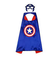 Костюм супергероя для детей Капитан Америка (плащ 70×70 см + маска)
