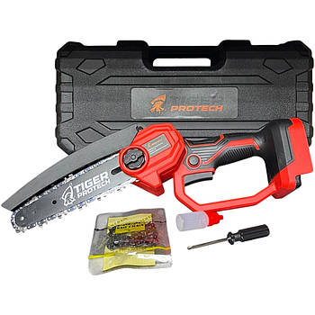 Портативна акумуляторна пилка TigerProTech TD-S011-B, 21 В, шина 15 см, без АКБ та ЗП, у кейсі