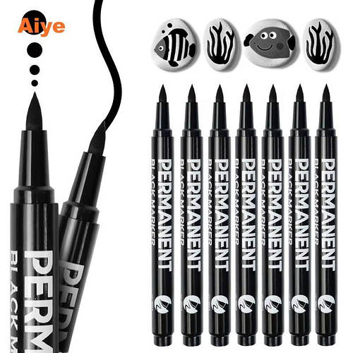 Маркерперманентныйводостойкийчерныйтонкий