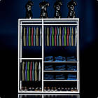 Стійка "PENELOPE ODISSEY" 2400х2030х480мм. Рейл вішало для одягу, стелаж поличний з вішалками та полицями, фото 4