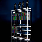 Стійка "PENELOPE ODISSEY" 2400х2030х480мм. Рейл вішало для одягу, стелаж поличний з вішалками та полицями, фото 3