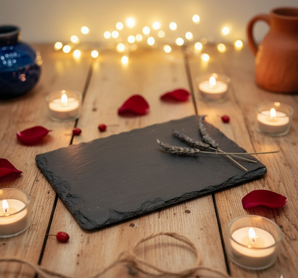 Сланцева дошка 25*14,5 см для подачі натуральний сланець, ручна робота, фото 1