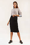 Утеплена спідниця міді Finn Flare A19-12011-200 чорна S, фото 2
