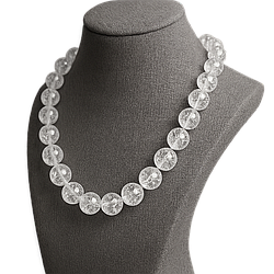 Кракле-кварц Ø10 намисто, 0568ОК