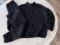 Теплий спортивний костюм чоловічий флісовий nike, чорний утеплений спортивний костюм зимовий чоловічий