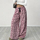 Жіночі махрові штани з принтом, фото 2