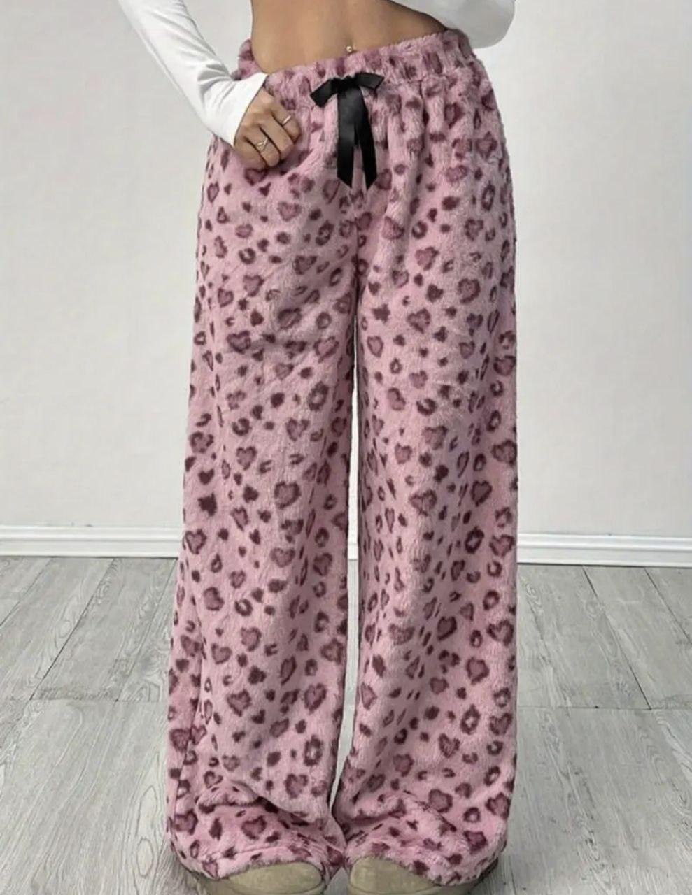 Жіночі махрові штани з принтом, фото 1