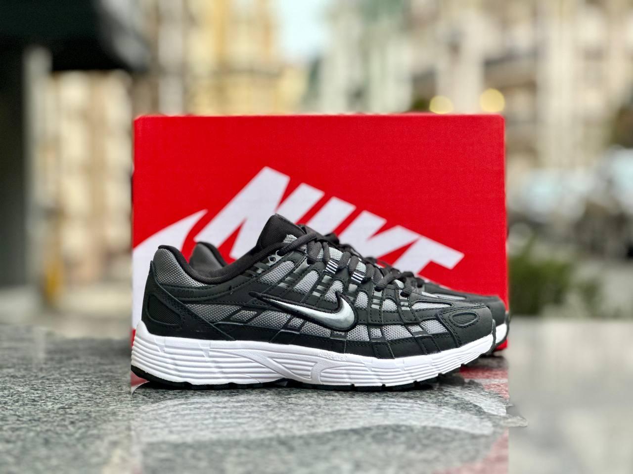 Чоловічі кросівки Nike P-6000 Black Чорні з білим Взуття Найк П-6000 текстиль сітка повсякденні демісезон, фото 1