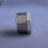 Заглушка різьбова нержавіюча восьмигранна DN50 (2") зовнішня BSPP, н/ж сталь AISI304, Class 150, фото 9