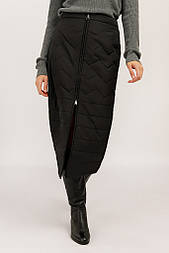 Утеплена зимова спідниця міді Finn Flare W19-12019-200 чорна L