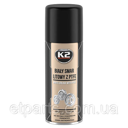 Мастило рідке літієве біле універсальне K2 PRO White PTFE 400 мл (W121) K20422, фото 1
