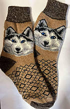 Шкарпетки чоловічі шерстяні з орнаментом та малюнком