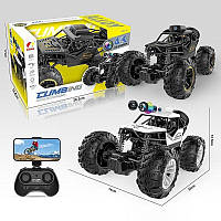 Джип на радіокеруванні з Wi-Fi камерою 4K HD: підсвічування, акумулятор, амортизація, гумові шини, тримач