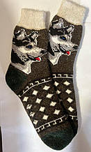 Шкарпетки чоловічі шерстяні з орнаментом та малюнком