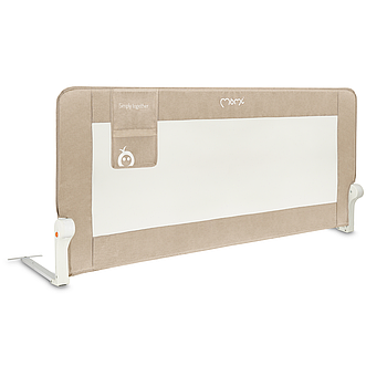 Бортик захисний для ліжка MoMi LEXI PLUS XL (кишеня для аксесуарів, відкривається на 180 градусів) Beige Бежевий