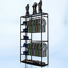 Стійка "PENELOPE ODISSEY" 2400х1680х480мм. Рейл вішало для одягу, стелаж поличний з вішалками та полицями, фото 4