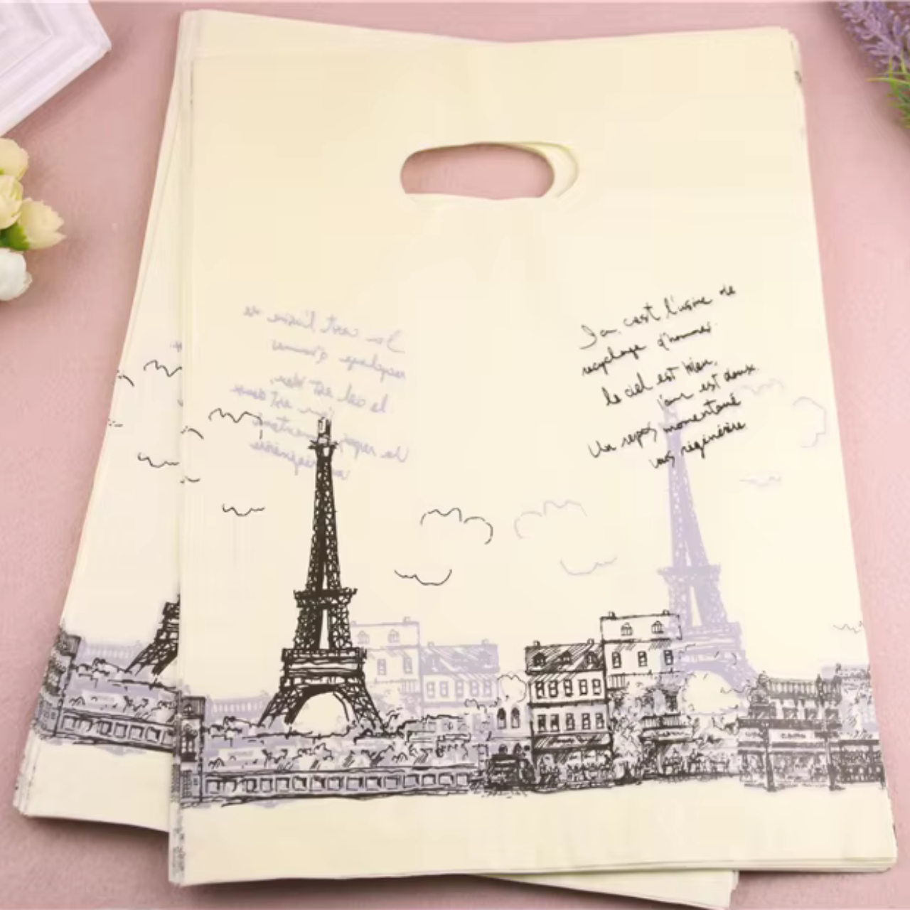 Пакет банан 50x60 см 100 шт пакет прорубна ручка, фото 1