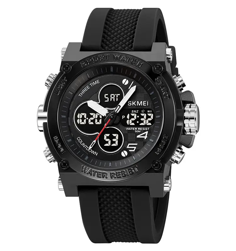 Годинник чоловічий наручний спортивний Skmei 2065 (Чорний з чорним), фото 1
