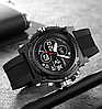Годинник чоловічий наручний спортивний Skmei 2065 (Чорний з чорним), фото 5