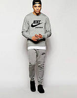 Чоловічий сірий спортивний костюм Nike sportswear | logo