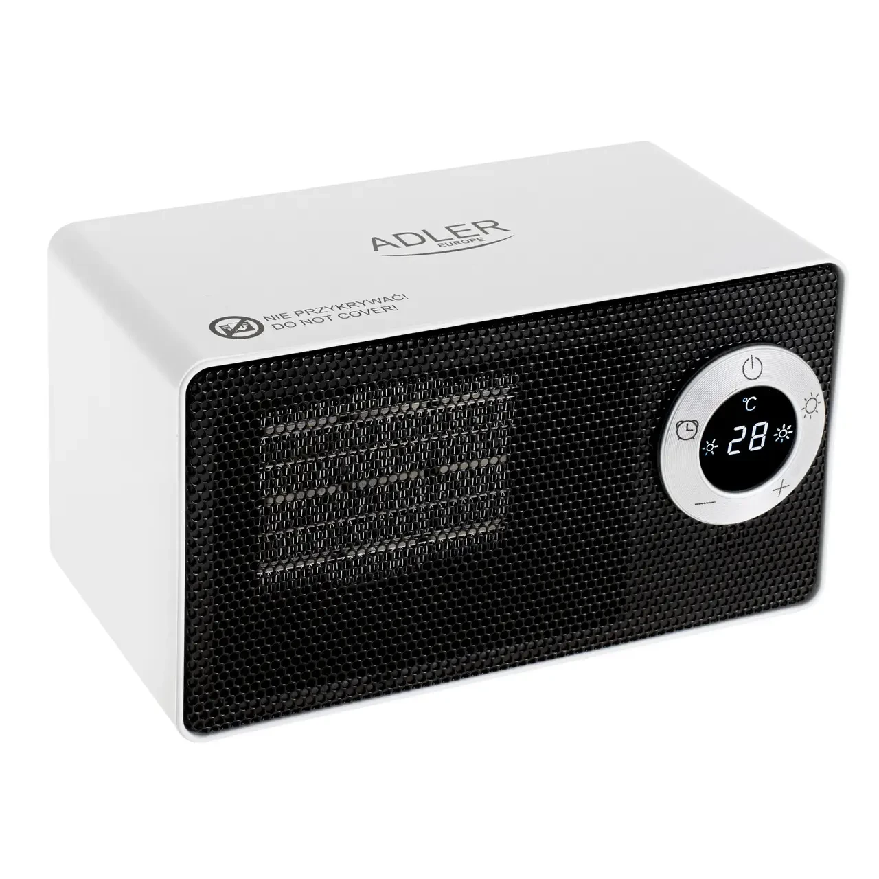 Керамічний тепловентилятор Adler AD 7746 — 700/1000 Вт, сенсорне керування, таймер, LCD-дисплей, фото 1