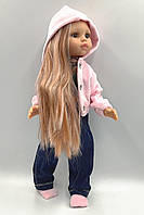 Набор одежды 4 шт с розовой велюровой кофтой - одежда для Паола Рейна 32см