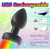 Анальний корок Led Rainbow butt plug, фото 3