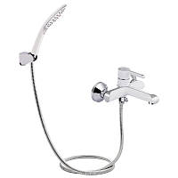 Змішувач для ванни з душовим гарнітуром Qtap Grand QTGRAWCR006 Chrome/White