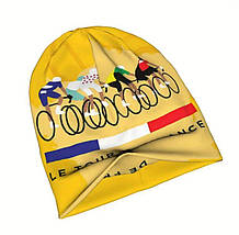 Спортивна шапочка TOUR DE FRANCE для велоспорту (one size) подовжена жовтий, фото 5