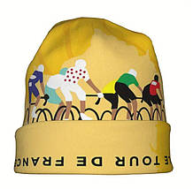 Спортивна шапочка TOUR DE FRANCE для велоспорту (one size) подовжена жовтий, фото 4