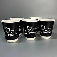 500 шт. Стакани з логотипом двошарові білі 175 мл., фото 6