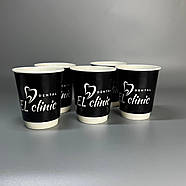 Брендовані стакани 175 мл Стаканчики паперові для гарячих напоїв двошарові білі 100 шт., фото 7