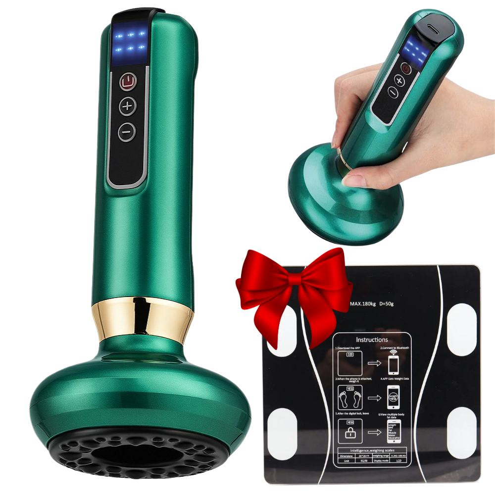 Вакуумний масажер 6 режимів + Подарунок Смарт-ваги A-8003 / Антицелюлітний масажер для тіла, фото 1