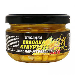 Насадка-кукурудза 3KBaits (кальмар-клюква), 100 мл