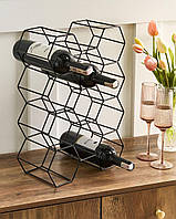 Вина стійка TRALEE металева, чорна на 11 пляшок