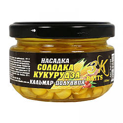 Насадка кукурудза 3KBaits (Кальмар-полуниця), 100мл