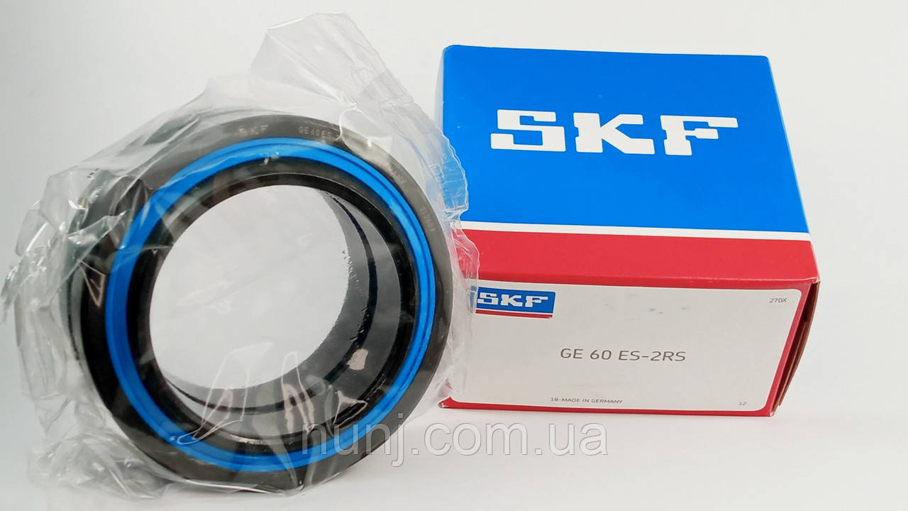 Підшипник GE-60ES-2RS SKF (ШСП-60-2RS) розміри: 60*90*44 шарнірний закритий, фото 1