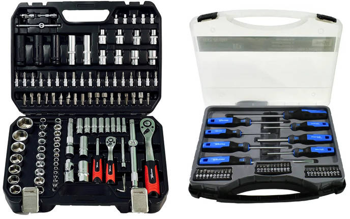 Набір професійного інструменту 2в1 (Набір 111 од. + Набір викруток 138 од.) Profline 68111-102, фото 1