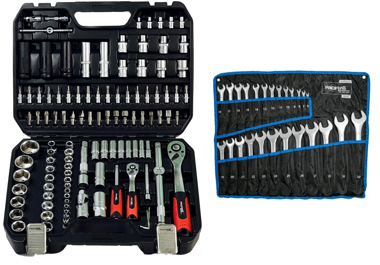 Набір професійного інструменту 2в1 (Набір 111 од. + Набір ключів 25 од.) Profline 68111-107
