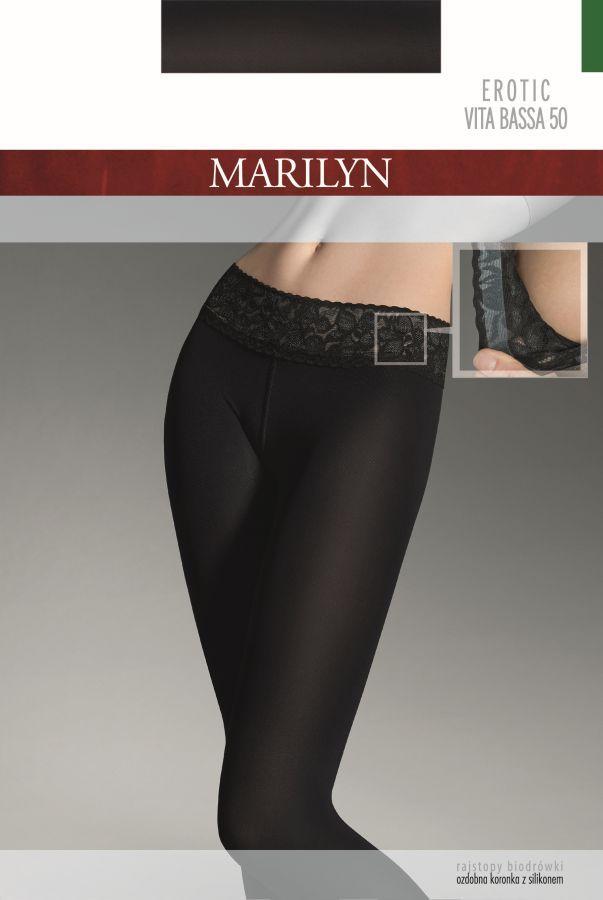 Marilyn Erotic 50 Den Vita Bassa колготки з кружевним поясом 2,3,4, фото 1