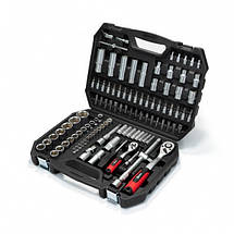 Набір інструменту 4в1 (набір 108 од + набір викруток 18 од. + набір слюсарний 10 од + магніт) Profline 61087-200, фото 2