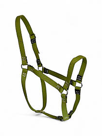 Недоуздок для коня брезентовий. Недоуздки для коней Horse Stall тесьма, х\б. Зелений